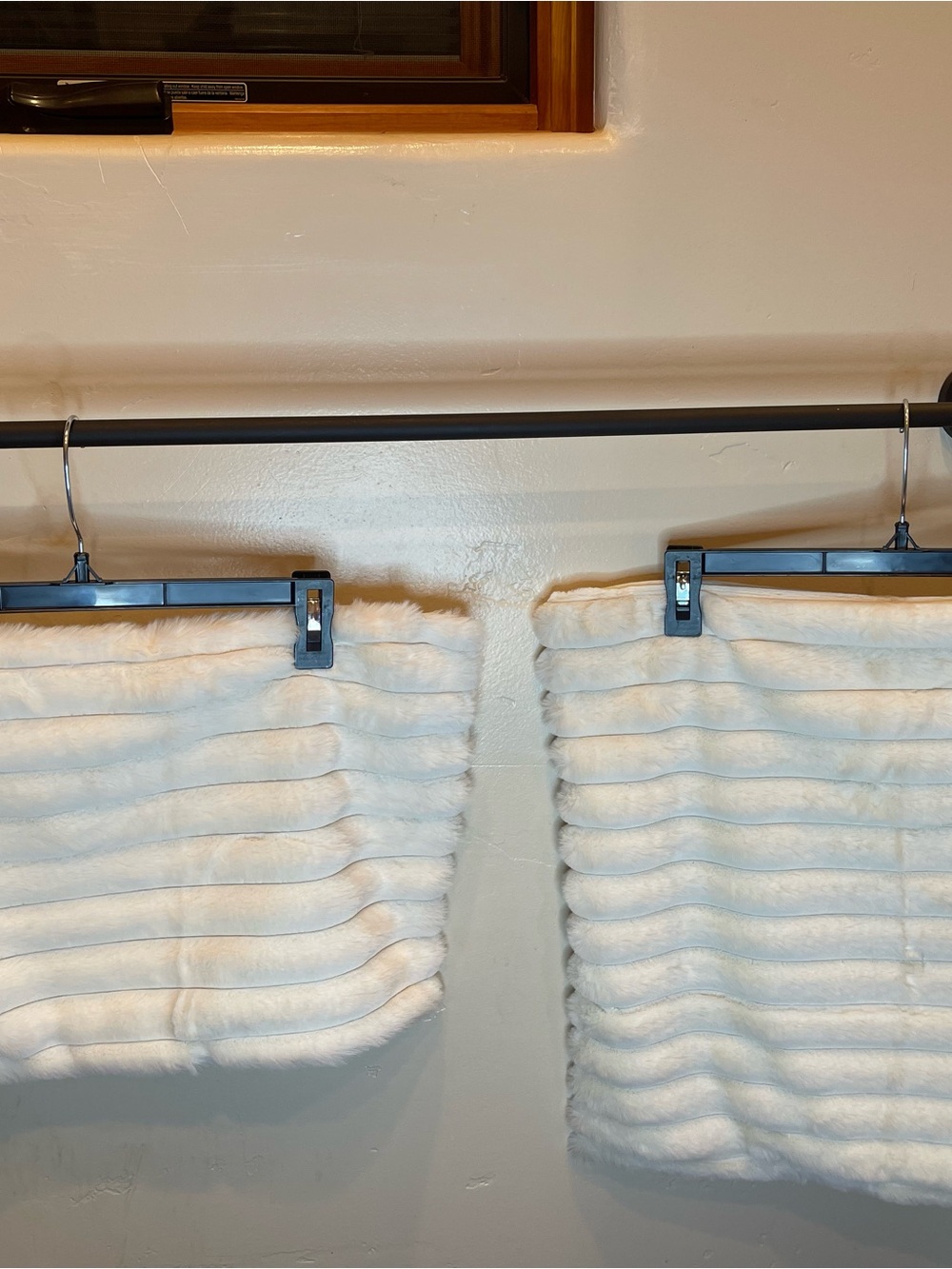 New set of 2 Pillow covers 1 cover 18x18 and other cover 12x20 Soft faux fur